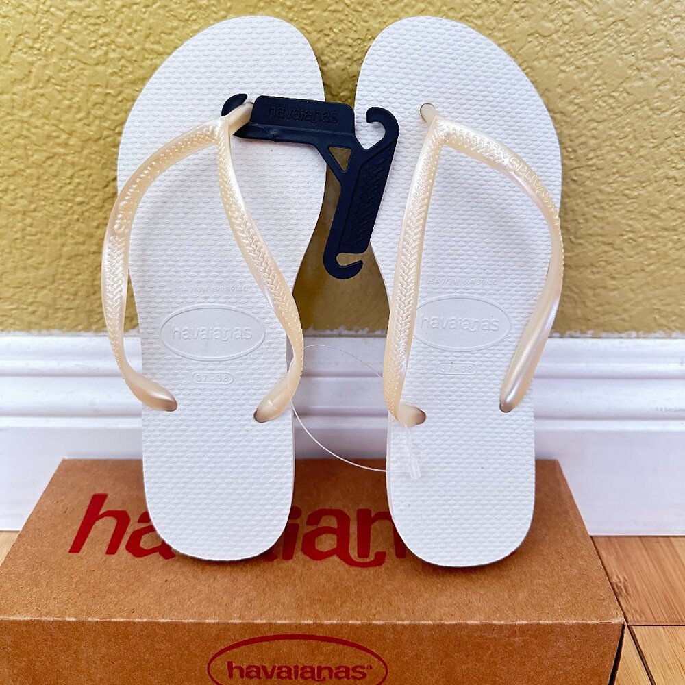 Havaianas Women's Slim Flip Flops: White